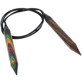 Lana Grossa Rondbreinaalden Designer Hout Multicolor dikte 12,0/100cm
