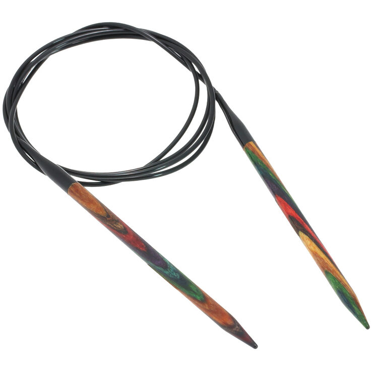 Lana Grossa Rondbreinaalden Designer Hout Multicolor dikte 5,5/120cm