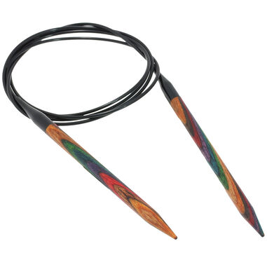 Lana Grossa Rondbreinaalden Designer Hout Multicolor dikte 6,5/120cm