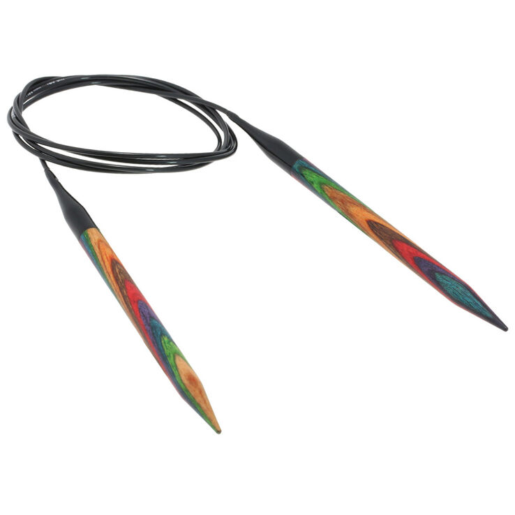 Lana Grossa Rondbreinaalden Designer Hout Multicolor dikte 8,0/120cm
