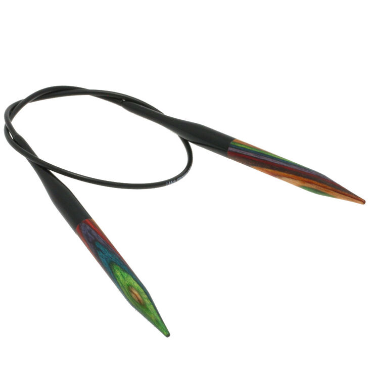 Lana Grossa Rondbreinaalden Designer Hout Multicolor dikte 6,5/40cm