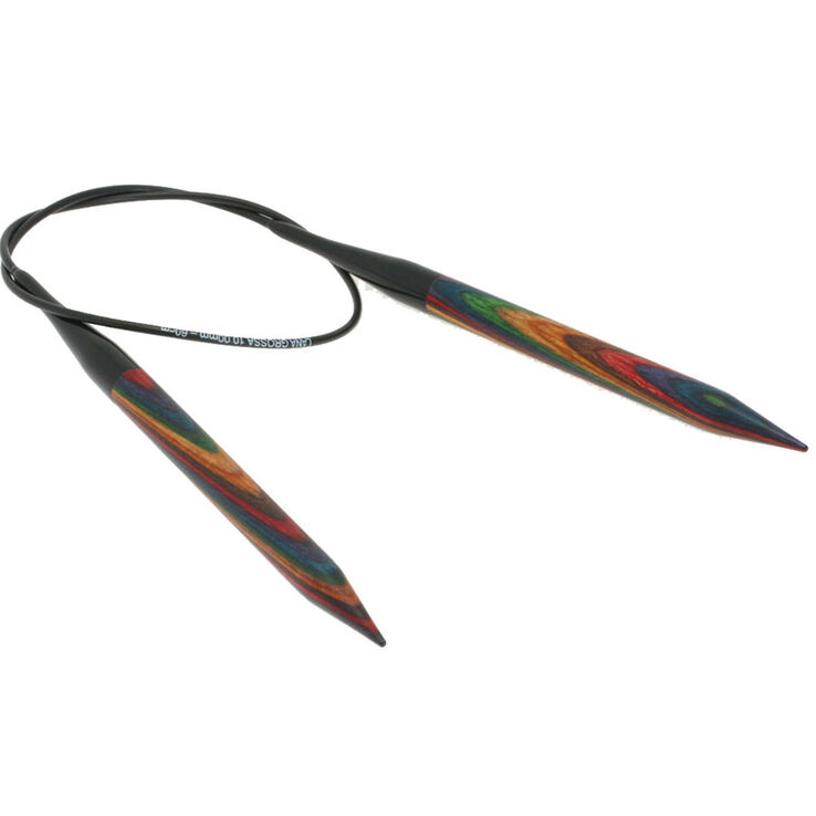 Lana Grossa Rondbreinaalden Designer Hout Multicolor dikte 10,0/60cm