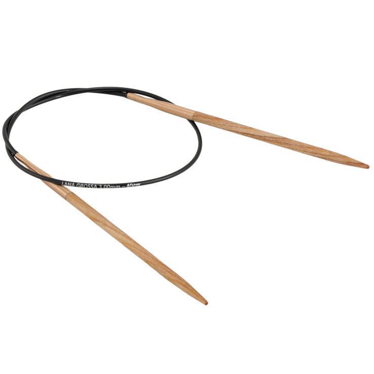 Lana Grossa Rondbreinaalden Designer Hout Signal dikte 3,0/40cm