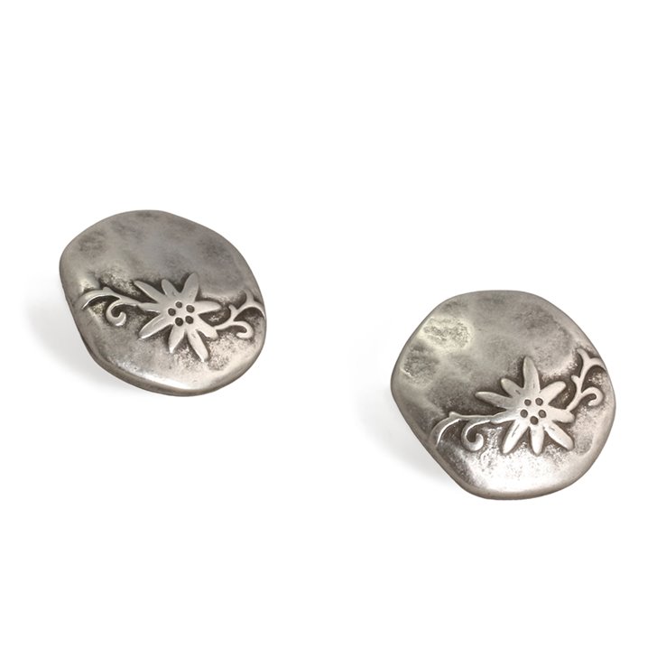 Union Knopf Metalen knoop met oogje, 28 mm | 83-oud zilver