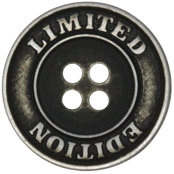UNION KNOPF 453059/15mm | 7882-donker grijs/zilver