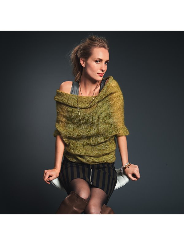 Lana Grossa Trui met vleugelmouwen Silkhair Melange