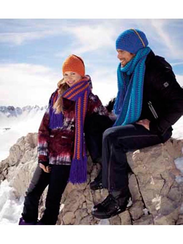 Lana Grossa MUTS VAN STOKJES MET GEHAAKTE LIJN Mille II