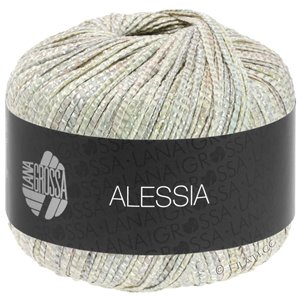 Lana Grossa ALESSIA | 006-zilver/grijs groen/ecru