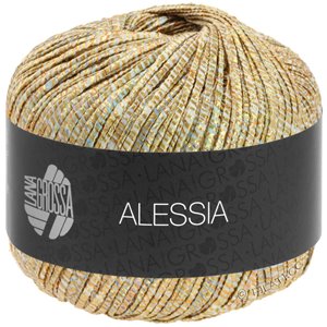Lana Grossa ALESSIA | 102-goud/koper/grijs groen/munt