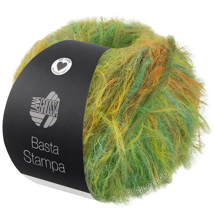 Lana Grossa BASTA STAMPA | 201-geel/oranje/groen/pistache