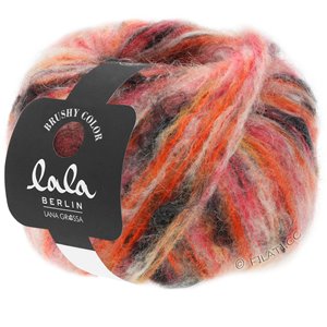 Lana Grossa BRUSHY Uni/Print (lala BERLIN) | 101-rose/oranje/koraal/wijnrood/zwartbruin