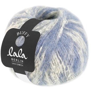 Lana Grossa BUFFY (lala BERLIN) | 06-licht blauw/ruwe witte