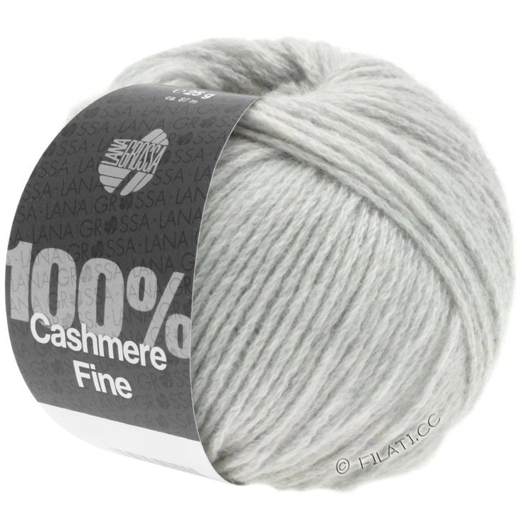 Lana Grossa 100% Cashmere Fine | 01-zilvergrijs