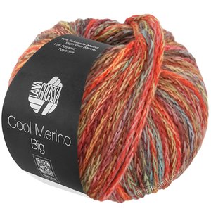 Lana Grossa COOL MERINO Big Color | 402-grijs groen/rood/geel/munt/bruin/rozenhout