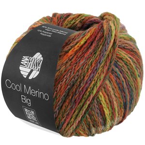 Lana Grossa COOL MERINO Big Color | 405-licht olijf/roest/geelgroen/rose/terracotta /grijs groen/donker groen