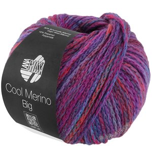 Lana Grossa COOL MERINO Big Color | 408-foksia/violet/blauwgrijs/rook blauw/licht grijs/blauw/tomaat