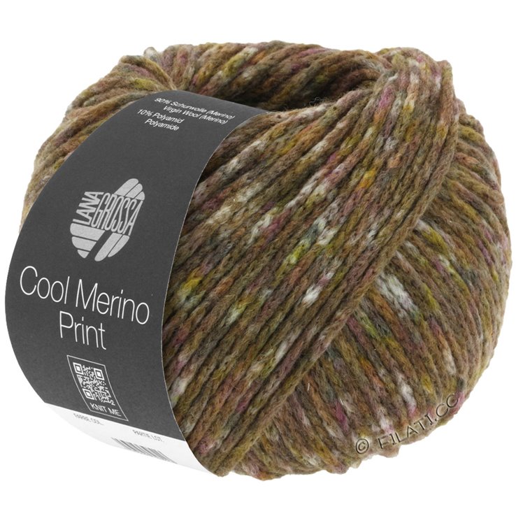 Lana Grossa COOL MERINO Print | 105-grijs beige/noga/taupe