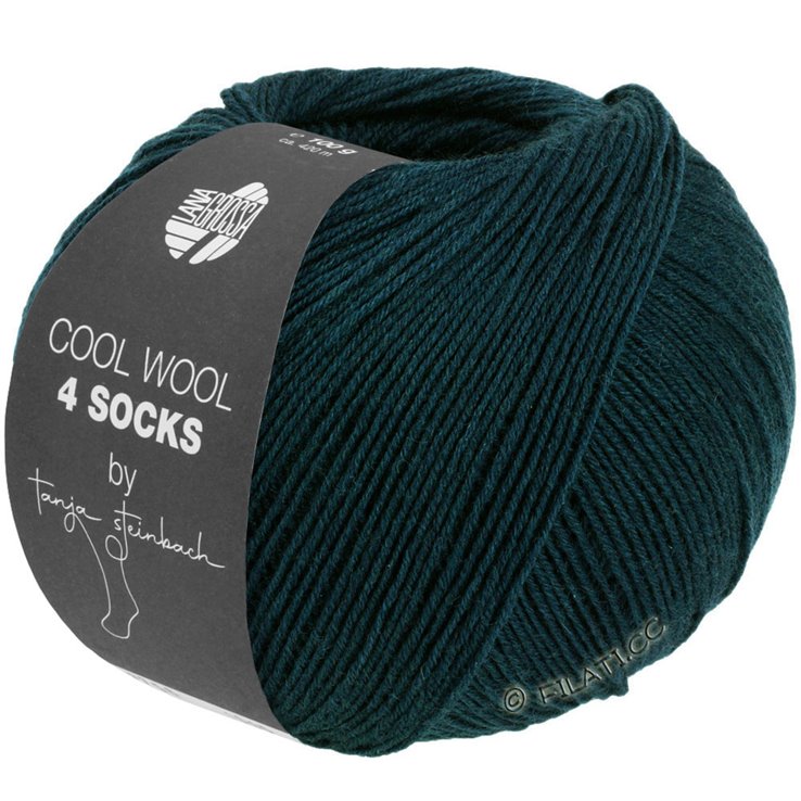 Lana Grossa COOL WOOL 4 SOCKS | 7701-donker groen