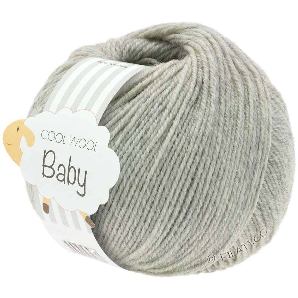 Lana Grossa COOL WOOL Baby 25g | 206-licht grijs gemêleerd
