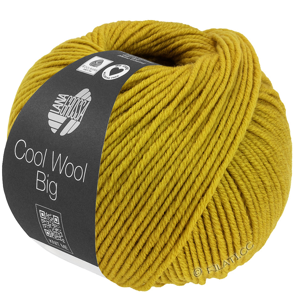 Lana Grossa COOL WOOL Big  Uni/Melange | 1039-mosterdgeel