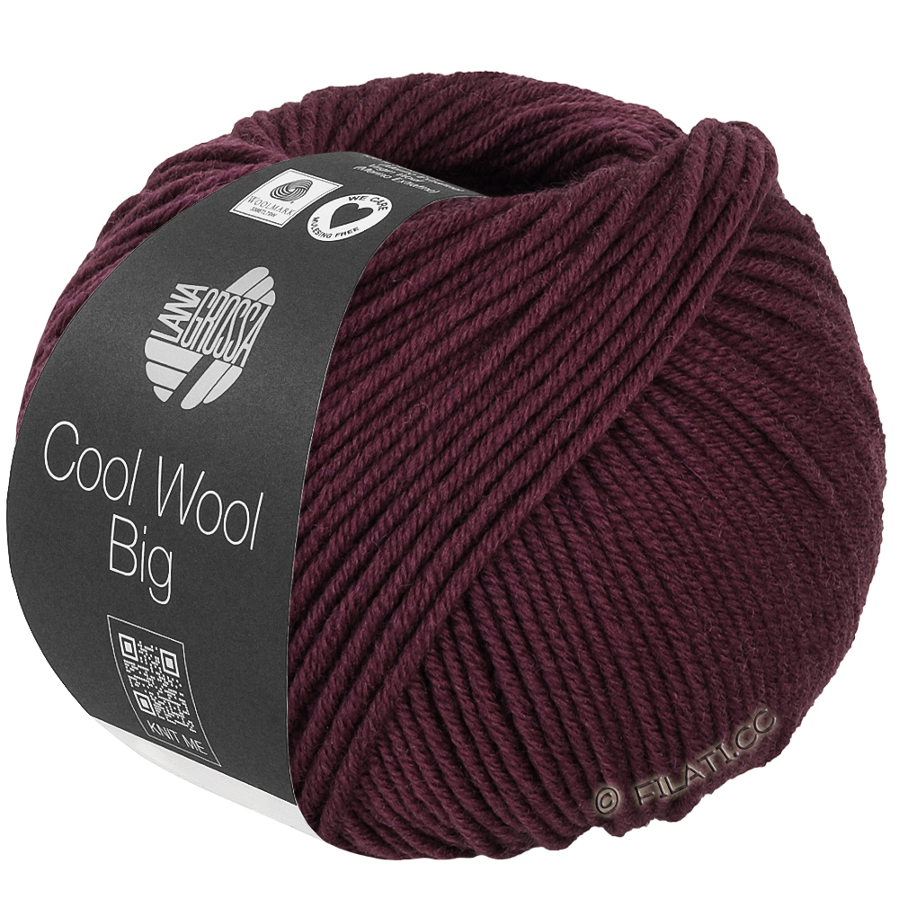 Lana Grossa COOL WOOL Big  Uni/Melange | 1044-zwartrood