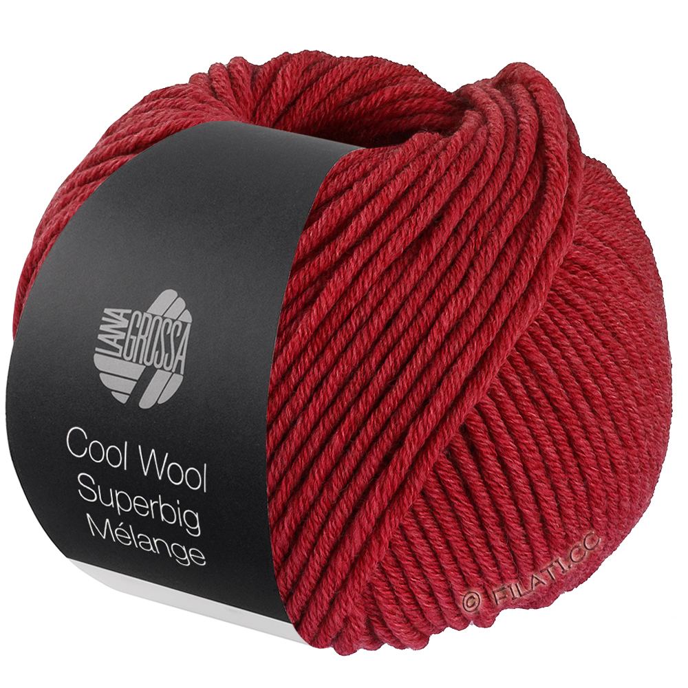 Lana Grossa COOL WOOL Superbig Mélange | 223-kersenrood gemêleerd