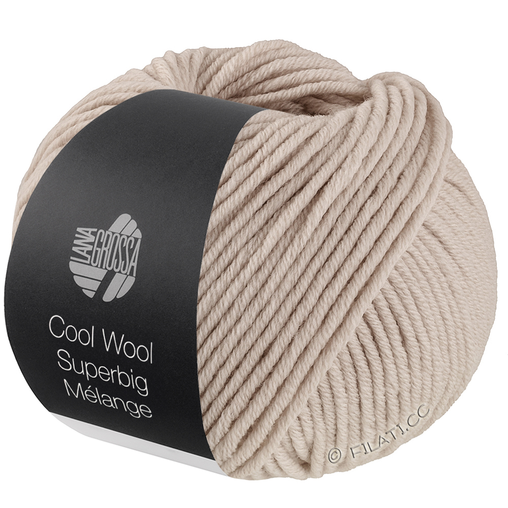 Lana Grossa COOL WOOL Superbig Mélange | 232-grijs beige gemêleerd