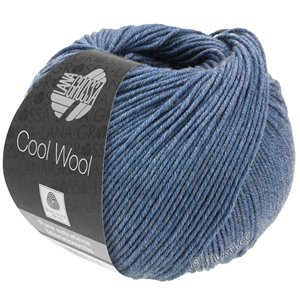 Lana Grossa COOL WOOL   Uni/Melange/Neon | 7128-jeans gemêleerd