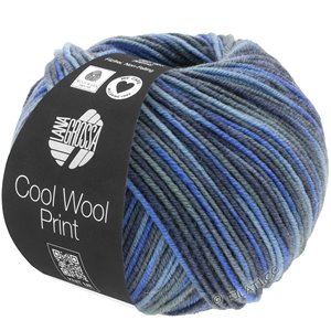 Lana Grossa COOL WOOL  Print | 716-jeans/grijs blauw/royaal