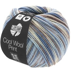 Lana Grossa COOL WOOL  Print | 763-licht blauw/grège/grijs bruin/blauwgrijs