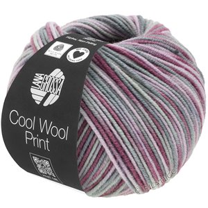 Lana Grossa COOL WOOL  Print | 815-antieke violet/oudroze/licht grijs/middelen grijs