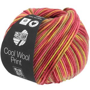Lana Grossa COOL WOOL  Print | 825-geel/oranje/kameel/noga/rood/donker rood
