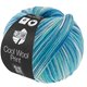 Lana Grossa COOL WOOL Print | 844-turkoois/licht blauw/azuurblauw/ruwe witte