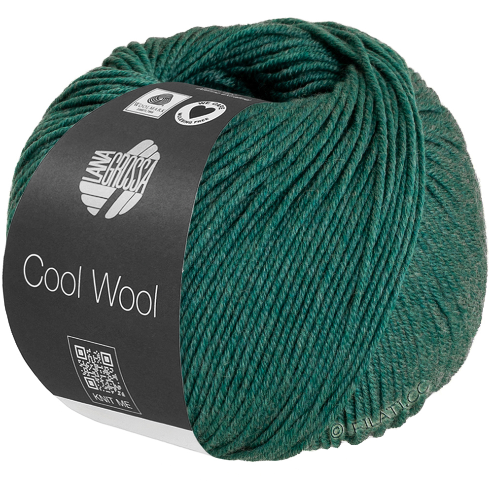 Lana Grossa COOL WOOL Mélange (We Care) | 1505-donker groen gemêleerd