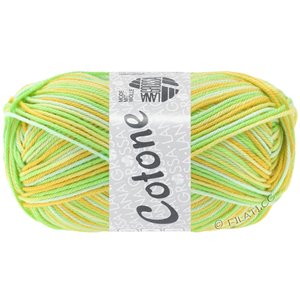 Lana Grossa COTONE  Print/Spray/Mouliné | 349-geel/vanille/licht groen/witgroen