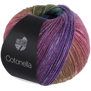 Lana Grossa COTONELLA | 08-mosgroen/blauwgroen/zwartgroen/olijf/rood violet/zeegroen