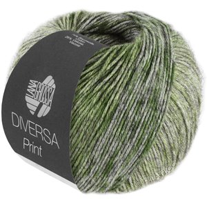Lana Grossa DIVERSA PRINT | 107-olijf/groen/geelgroen/bos groen/grijs groen