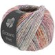 Lana Grossa ECOPUNO Print | 605-licht beige/turkoois/petrol/aubergine/wijnrood