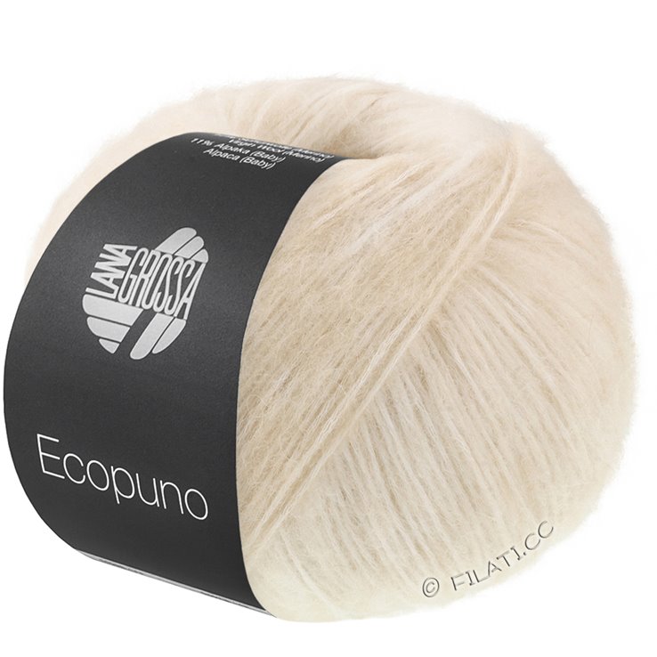 Lana Grossa ECOPUNO Sfumato | 701-ruwe witte/beige