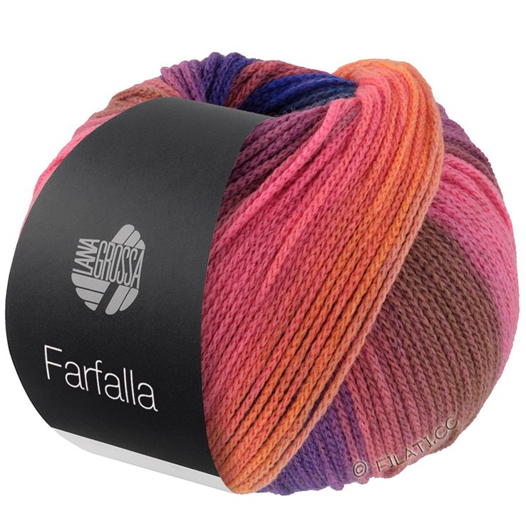 Lana Grossa FARFALLA | 01-oudroze/grijs roze/grijs/braam/oranje/roest/groen/donker groen/grijs beige/kameel/blauw
