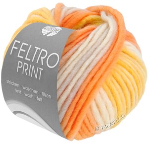 Lana Grossa FELTRO Print | 1300-natuur/geel/abrikoos/licht grijs