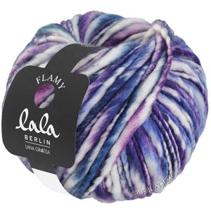 Lana Grossa FLAMY (lala BERLIN) | 104-blauw violet/petrol/wit/marine mêleerd