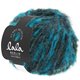 Lana Grossa FURRY Bicolor (lala BERLIN) | 102-petrol blauw/antraciet