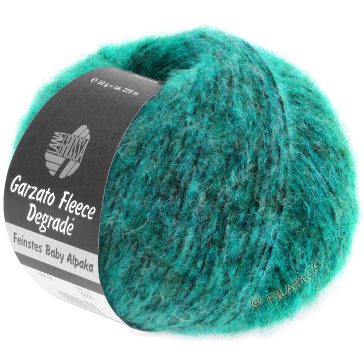 Lana Grossa GARZATO Fleece Uni/Print/Dégradé | 301-licht petrol/midden petrol/donker petrol