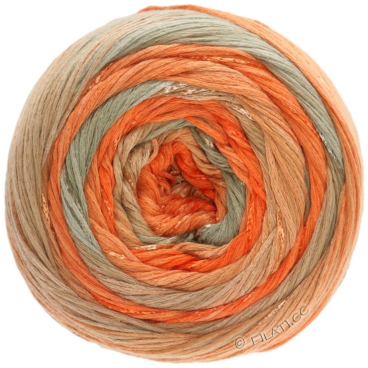 Lana Grossa GOMITOLO ESTATE | 301-oranje/terracotta /kameel/kaki