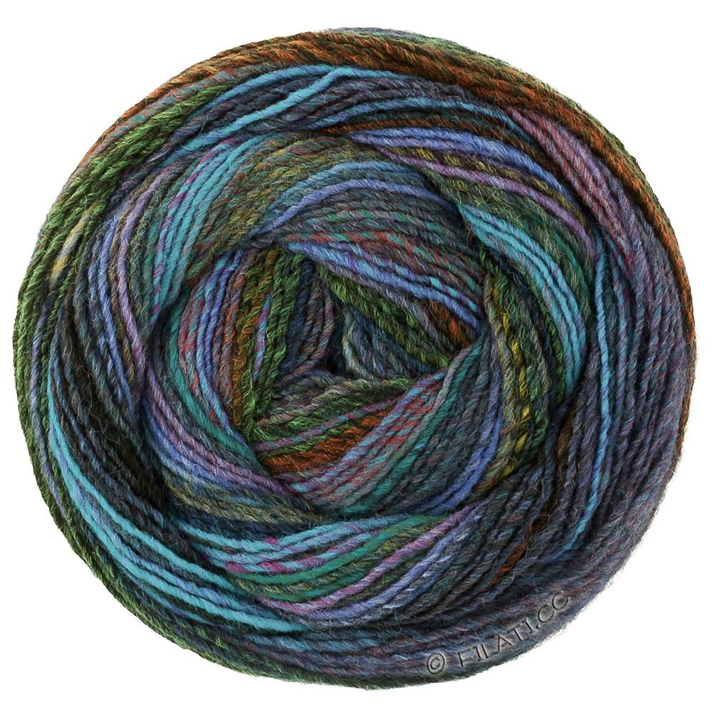 Lana Grossa GOMITOLO INTENSO | 241-turkoois/nacht blauw/grijs blauw/rood violet/grijs groen/olijf/antraciet/zwart
