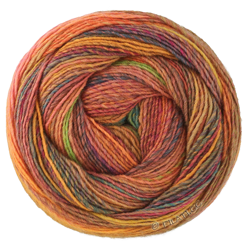 Lana Grossa GOMITOLO INTENSO | 242-donker rood/noga/oranje/saffraangeel/jade/licht groen/donker groen/violet/koraal