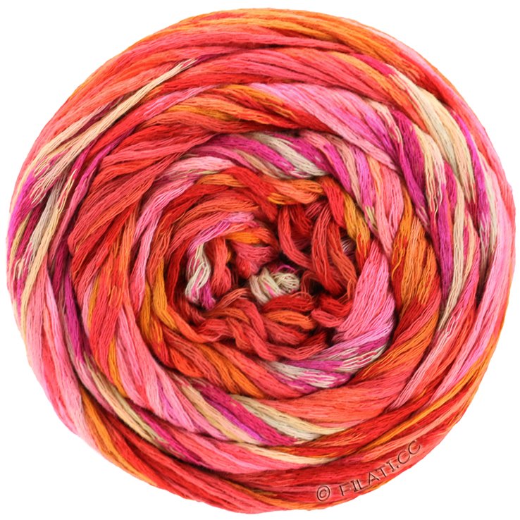 Lana Grossa GOMITOLO SELEZIONE 3 | 3001-rood/felroze/rose/oker/cognac/licht grijs