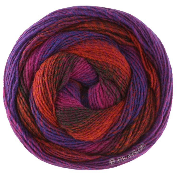 Lana Grossa GOMITOLO VERSIONE | 459-rood violet/purper/zwartgroen/terracotta /blauw violet