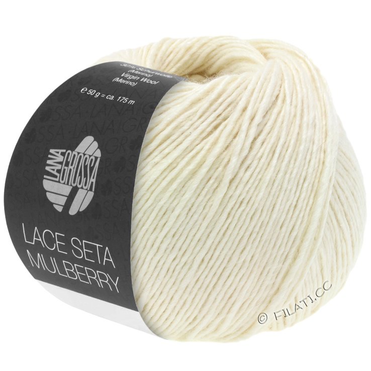 Lana Grossa LACE SETA MULBERRY | 01-wit
